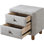 Table de chevet rembourrée Grey Boucle - 2 tiroirs, Choice 2 For Boucle, tissu
