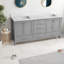 Meuble-lavabo moderne 72 po et lavabo, structure en bois massif, rangement spacieux pour la salle de bain