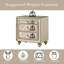 Table de chevet beige en velours