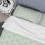 Ensemble de housse de couette en microfibre vert / blanc 3 pièces-351066932