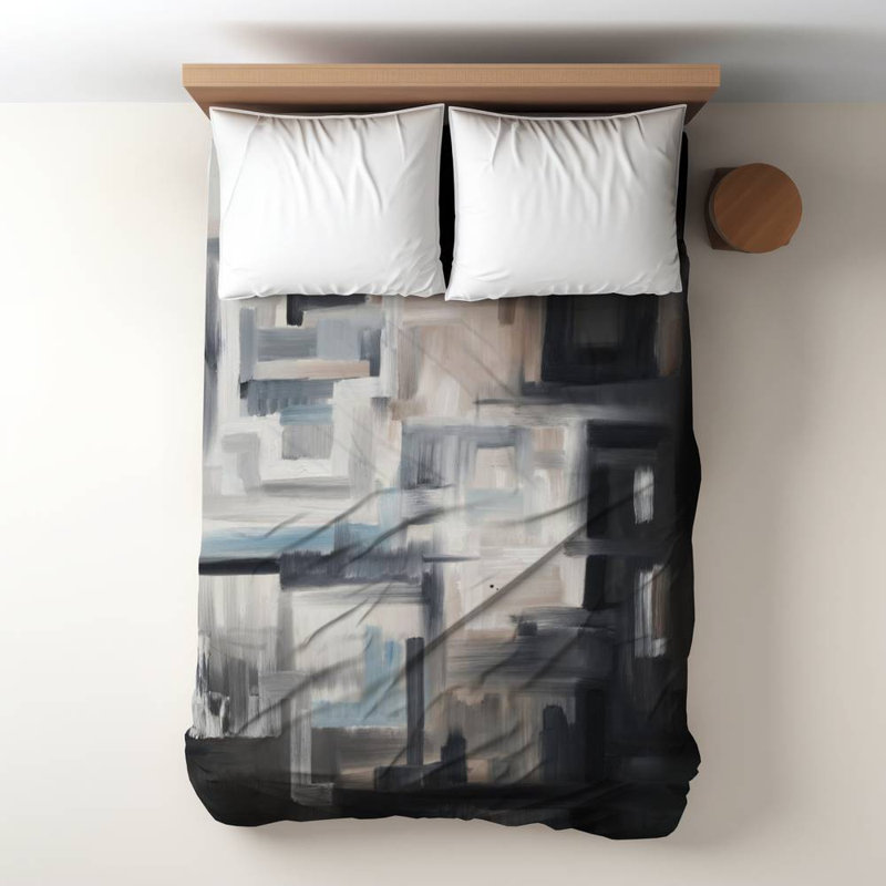 Polyester Sateen Duvet Cover, Twin Duvet, Brown Nought