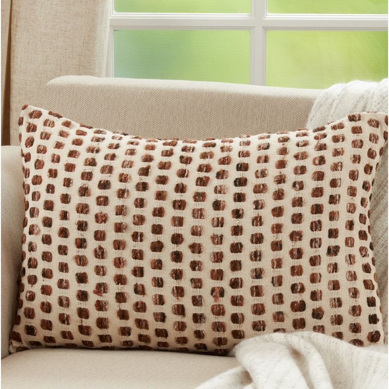 June Collection Geometric Cotton Throw Pillow, Down Blend