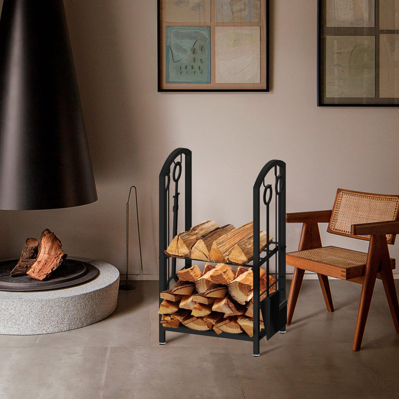40cm W Metal Log Rack