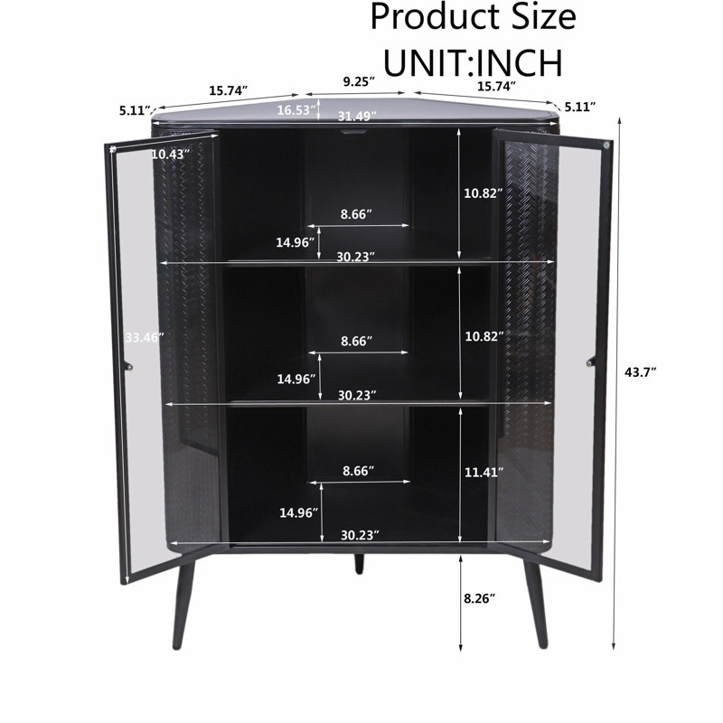 Armoire de rangement d'angle moderne à 3 niveaux: rangement compact pour plusieurs espaces