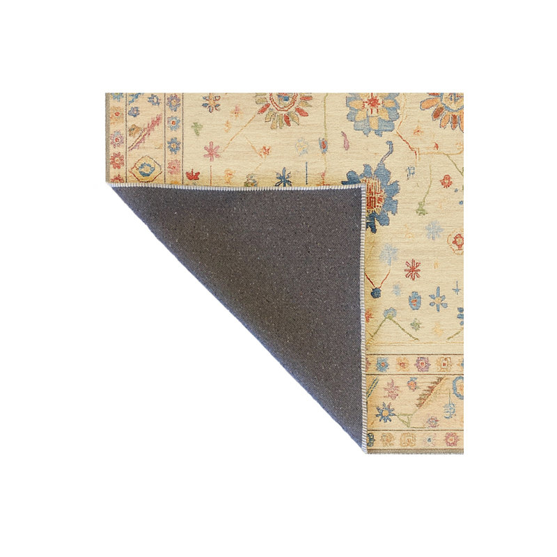 Tapis tissé à motif ondulé crème Mosso, 2' x 2'11"