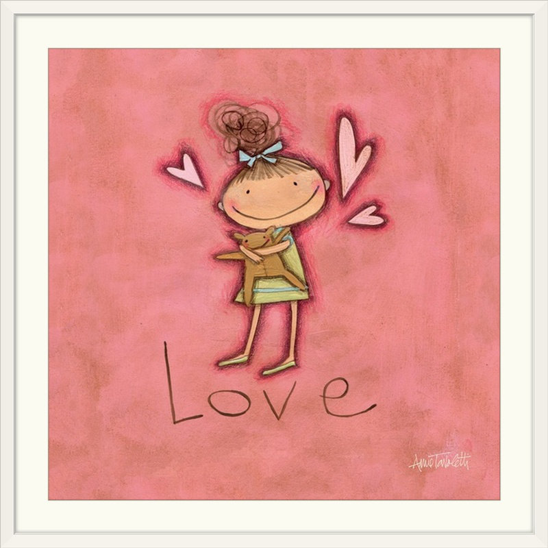 «Love» Shavano, reproduction d'art, Cadre blanc, H 32 po x l 32 po x P 1 po
