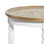 Table d'appoint blanche avec plateau en bois brun Merdi