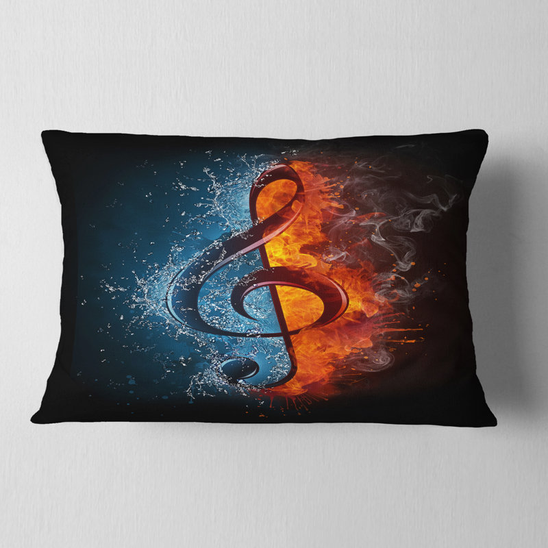 Treble Clef - Abstract Printed Pillow