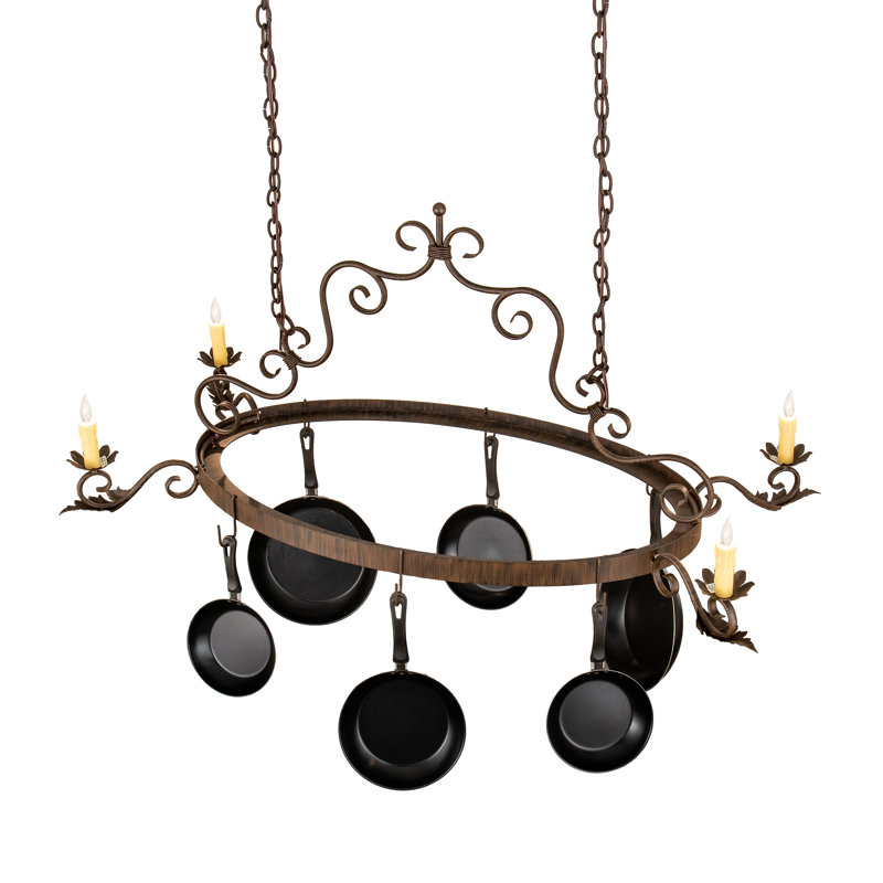 54" Long Elara 4 Light Pot Rack