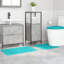 Microfiber Small Bath Mat Rectangular Contemporary-2057834653