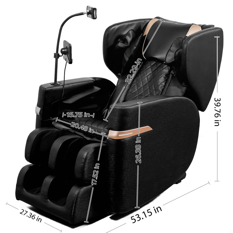Fauteuil de massage inclinable sans gravité avec pression d'air corporelle complète