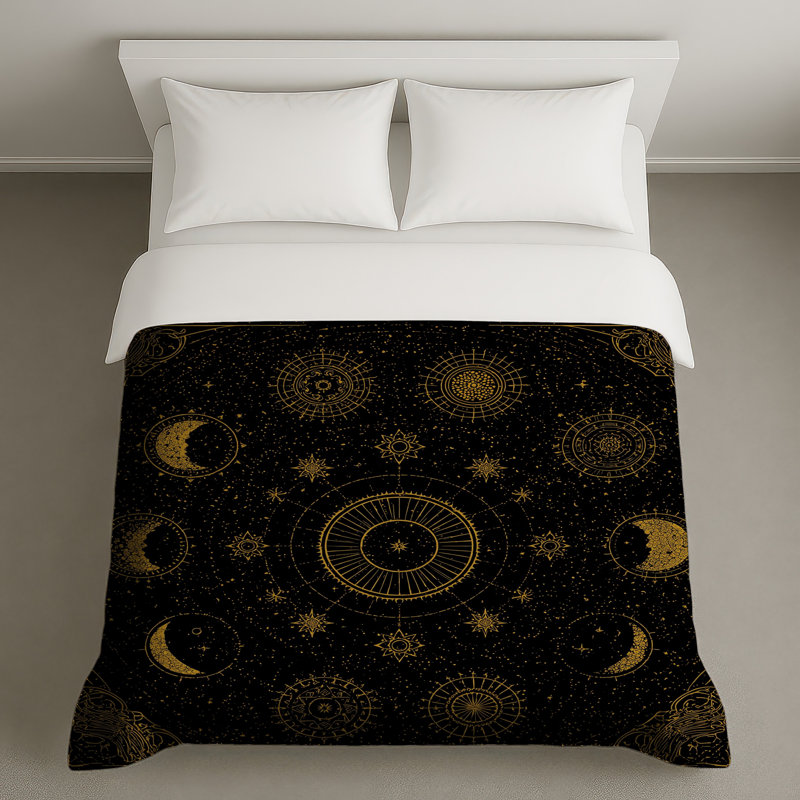 Celestial Moon Phases Duvet Covers, Queen