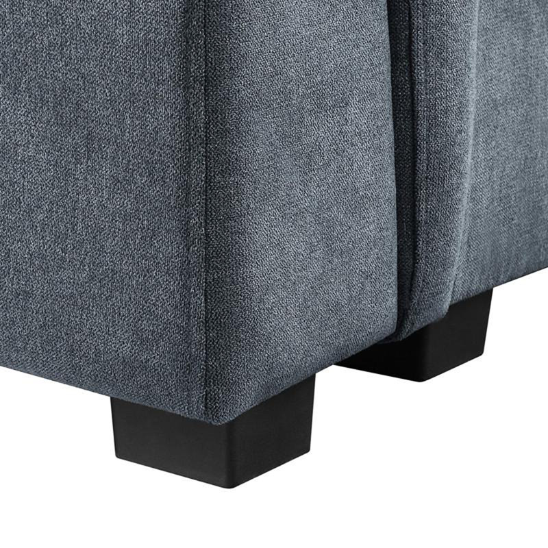 Canapé modulaire en tissu tissé, Bleu gris