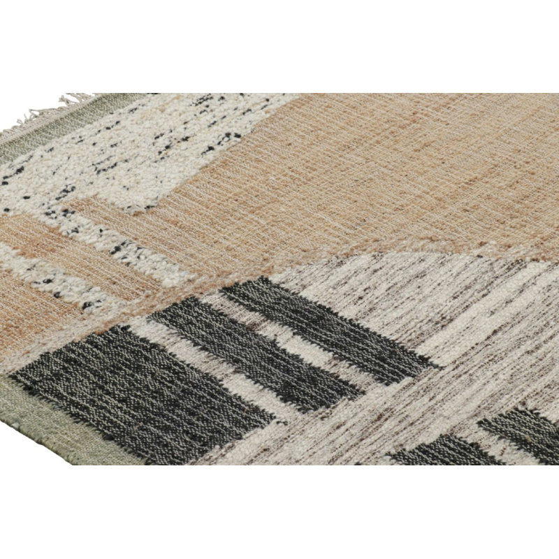 Kilim & Flatwave Hand Knotted Wool Geometric Area Rug, Rectangle 6' x 9'