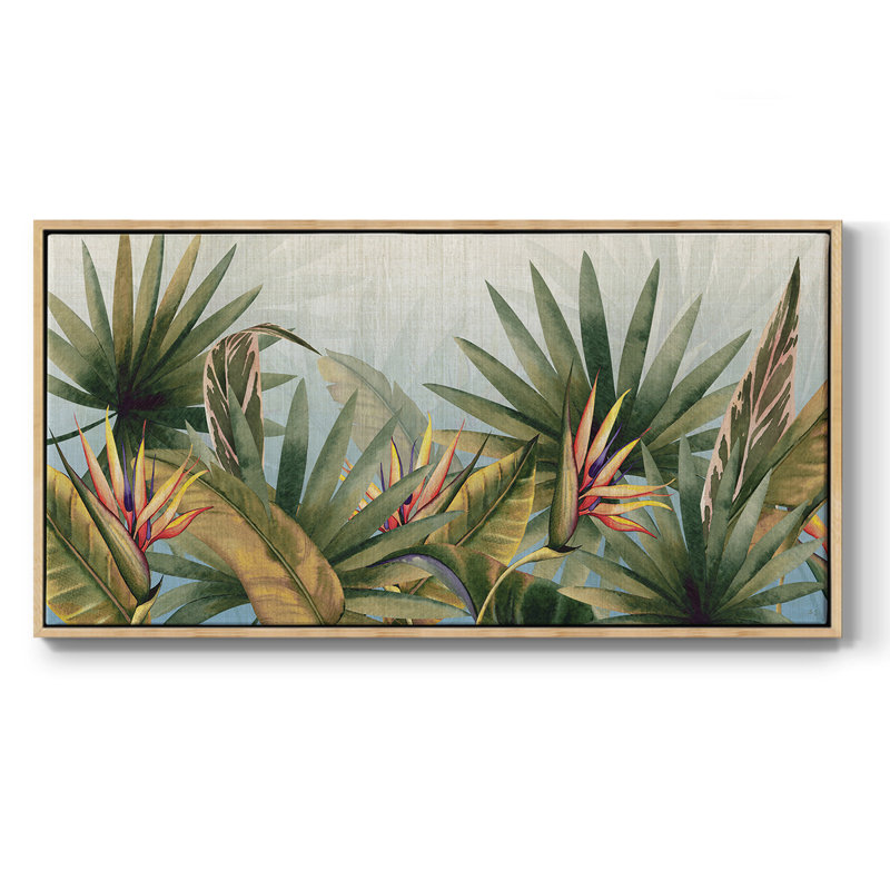 Belize Morning - Toile tendue avec châssis encadré, prête à être accrochée, Naturel, H 21 po x l 41 po