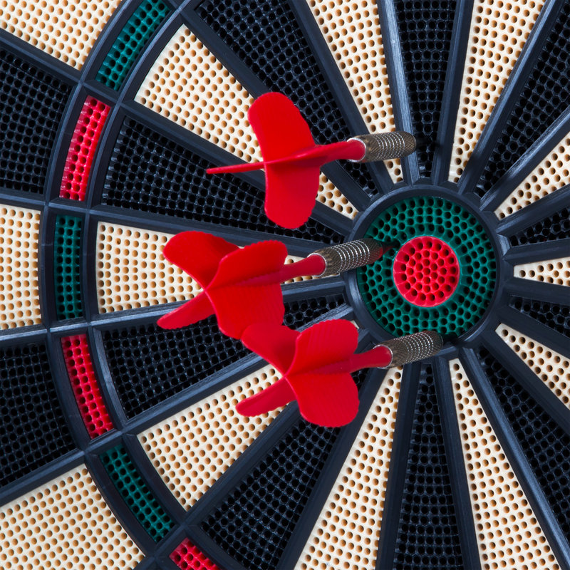 Electronic Dartboard and Cabinet Set with Darts