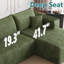 Canapé modulaire 95 po avec 1 repose-pieds Cloud, canapés rembourrés minimalistes modernes, canapé de coin à assise profonde, pas d'assemblage requis-128998147-128998148