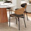 7 pièces de table de salle à manger rotative de style Mid-Century avec chaises rembourrées en métal-1962673007-1962673004-1962673006