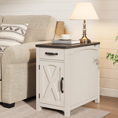 Analiesa End Table With Storage And Charging Station