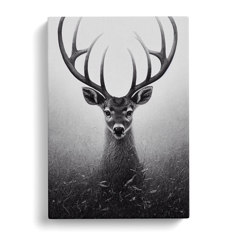Curious Deer - Wrapped Canvas, 50cm H x 35cm W x 3cm D