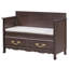 Banc à chaussures avec coussin amovible, banc d'entrée avec rangement caché pour l'entrée et le salon, banc de rangement à chaussures avec dossier-117250494
