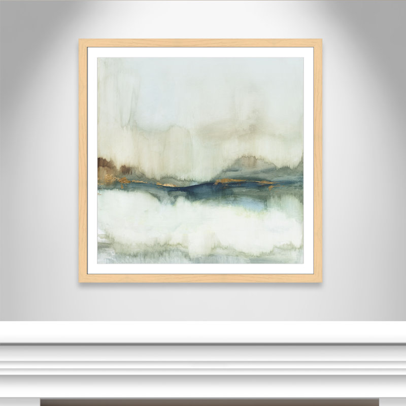«Land Reflection», reproduction de la collection Square par Allison Pearce, Naturel, H 42,5 po x l 42,5 po
