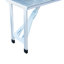 Trimble Rectangular Wood Metal Folding Outdoor Camping Table With Umbrella Hole