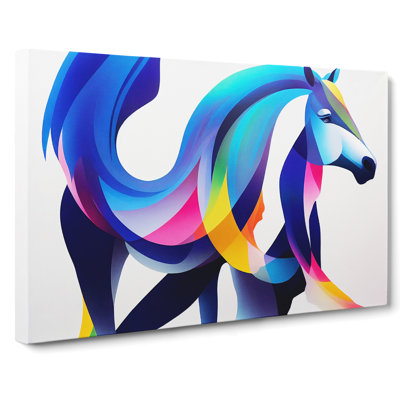 Harmonious Horse Abstract - Wrapped Canvas