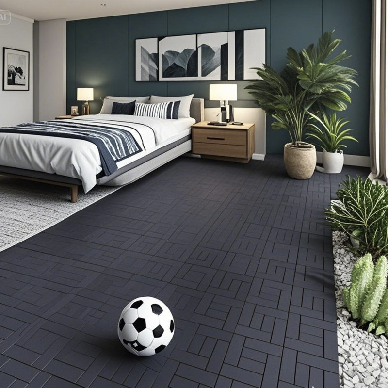 Carreaux de terrasse emboîtables faciles à installer en polypropylène et décoration intérieure