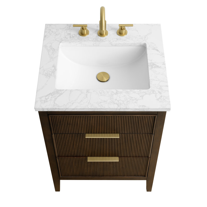 Emma 24" W Single Vanity, Chestnut Brown