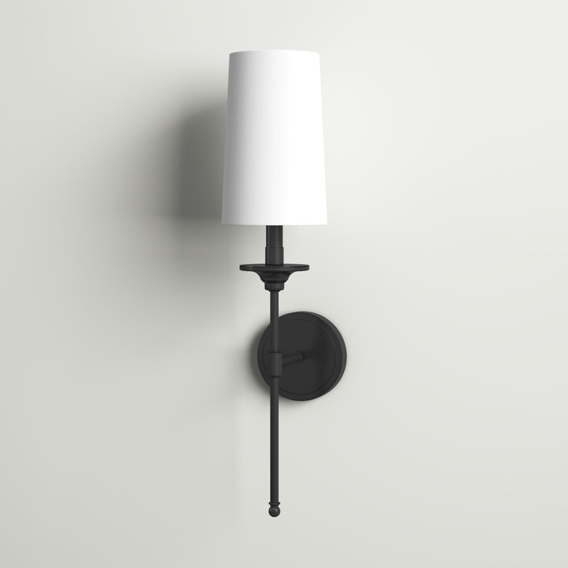 Hayse 1-Light Dimmable Wallchiere, Matte Black