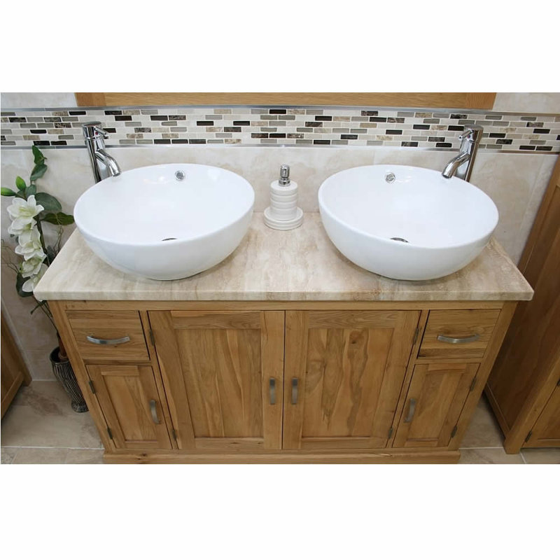 Deel 1230mm Double Bathroom Vanity with Vessel Ceramic Basin