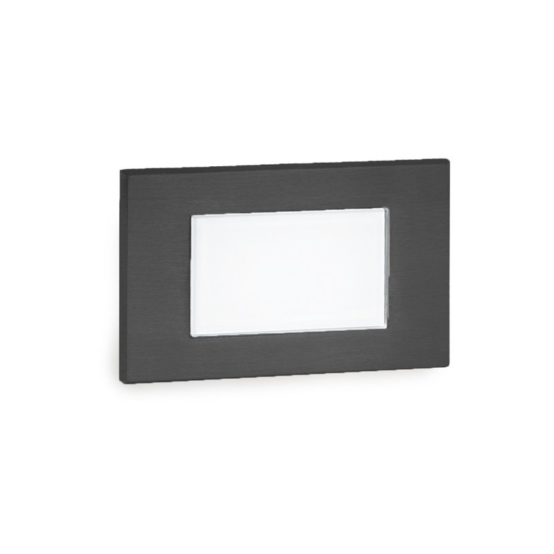 Lumière encastrée 1 lumière del diffusée, Ambre, Noir
