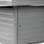 Carré 42 po X 42 po Foyer de table en aluminium au propane avec perles de verre, deux couvercles, couvercle, 55 000 BTU au fini gris-1861900335