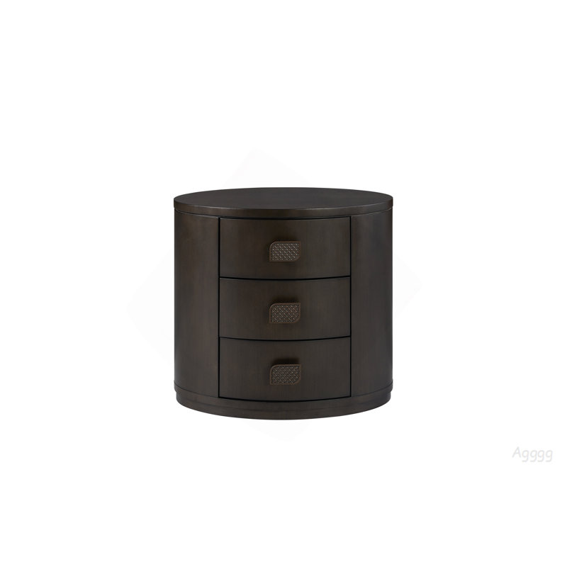3 Drawer Oval Nightstand