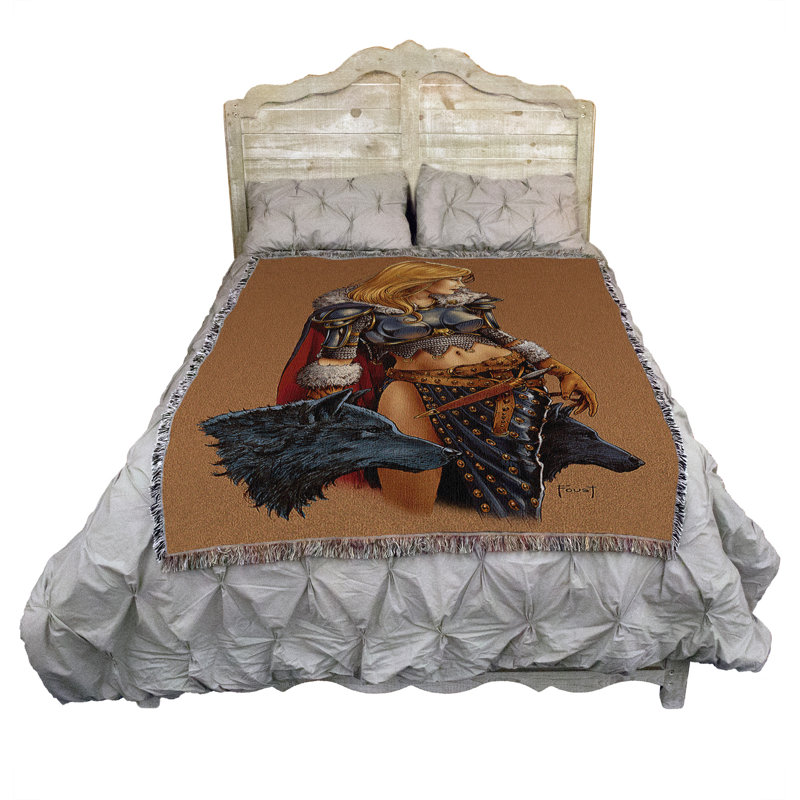 Jeté Pure Country Weavers Wolf Mistress Warrior par Mitch Foust