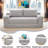Loveseat Sofa Bed Boneless Couch, Convertible 2-in-1 Design, Corduroy Fabric - Compact Memory Foam Couch For Small Spaces, Apartments, Home Office & Bedroom-924947498-938331438