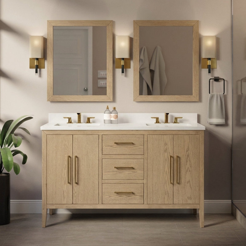Meuble-lavabo double 60 po Parisian