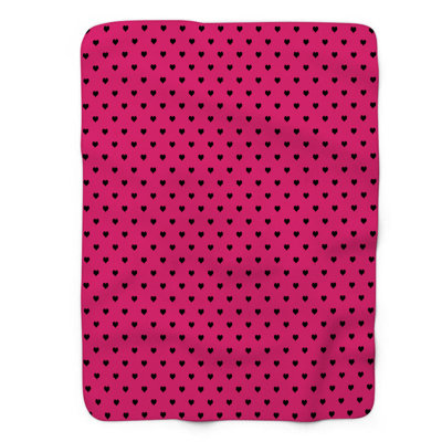 Black Love Pink - 1 Piece Premium Sherpa Blanket