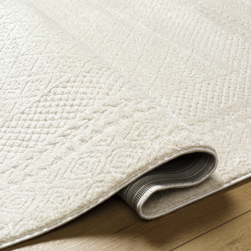 Tapis ivoire / blanc cassé Calvo, Rectangle 7 pi 10 po x 10 pi