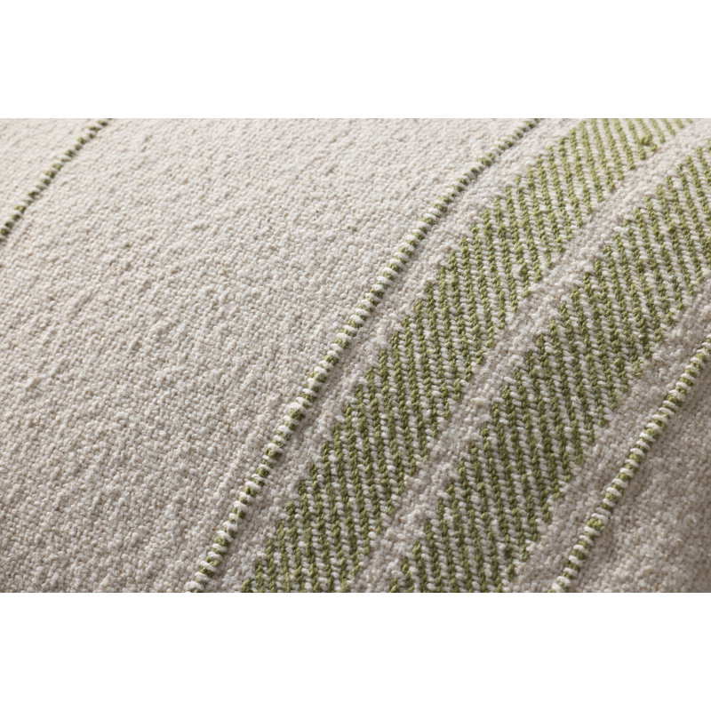 Magnolia Home by Joanna Gaines x Loloi Selena Accent Pillow, Polyester, Rectangle 21"H x 13"W, Beige/Green