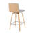Fowey Biance Modern Swivel Counter Height or Bar Height Stool with Upholstered Seat and Wood Frame-381908573-381908572-381908575