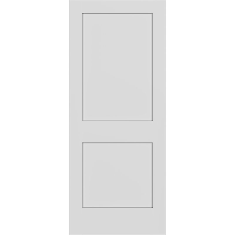 Shaker 2-Panel Primed Solid Composite Core Interior Door Slab