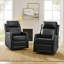 Fauteuil inclinable manuel berçant pivotant de 26,5 po de largeur avec base en métal Giselle-809742189