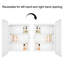  16X22 Inch White Surface Mount Or Recessed Medicine Cabinet With Round Corner Mirror And Adjustable Shelves-1499590374-1499590375