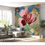 Murale botanique pelez et collez Speros - Art floral abstrait-106363173
