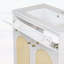 Meuble-lavabo élégant avec lavabo en céramique, panneaux avant en rotin-1805508124