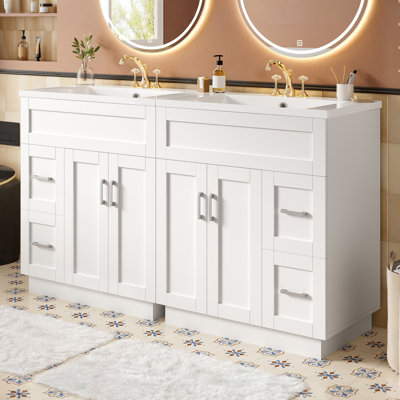 Ensemble de meuble-lavabo double 60 po
