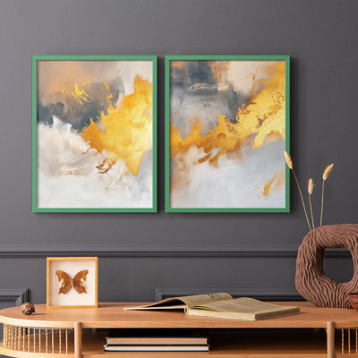 Série ABSTRACT CDxxxix - reproduction encadrée de qualité supérieure - prête à être accrochée - aucun clou requis - aucun clou requis
