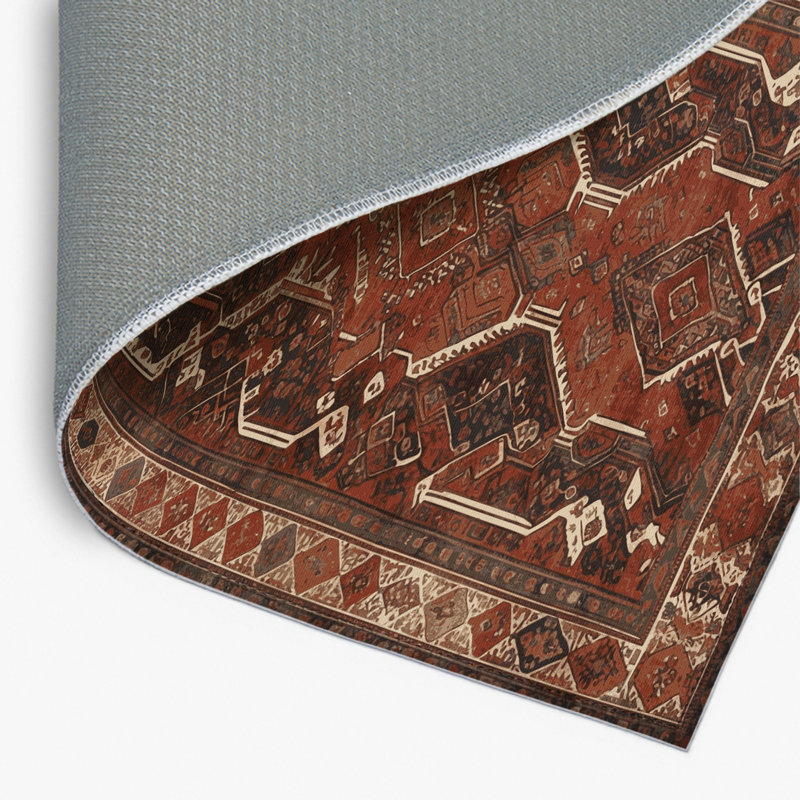 Tapis turc intérieur et extérieur brun, Rectangulaire 2 pi x 3 pi